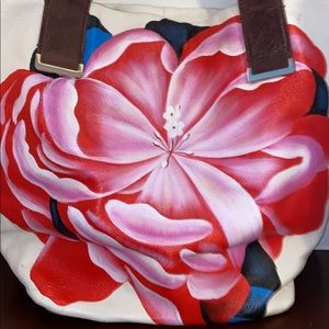 Elliott Luca flowered leather handbag